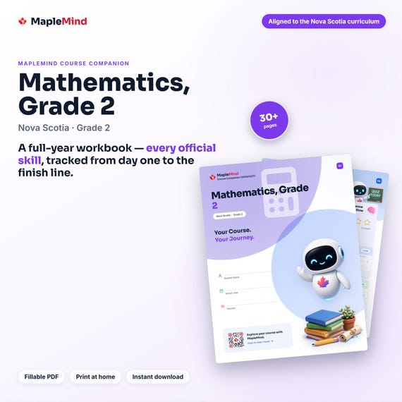 Mathematics, Grade 2 Course Companion — printable workbook and progress tracker for the Mathematics, Grade 2 curriculum
