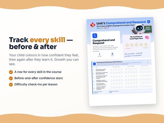 Unit reflection and certificate pages inside the English Language Arts, Grade 4 workbook