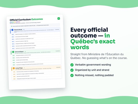 Parent dashboard and progress pages inside the Science and Technology, Grade 5 workbook