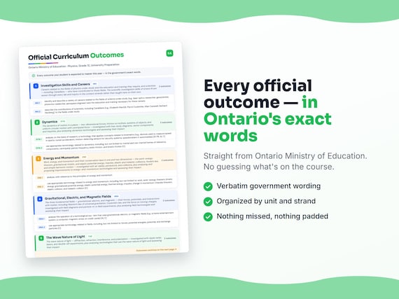 Parent dashboard and progress pages inside the Physics, Grade 12, University Preparation workbook