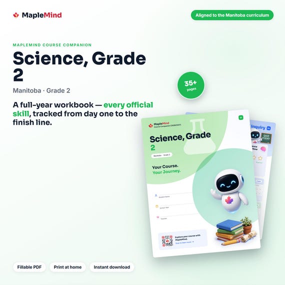 Science, Grade 2 Course Companion — printable workbook and progress tracker for the Science, Grade 2 curriculum