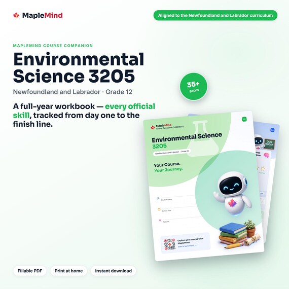 Environmental Science 3205 Course Companion — printable workbook and progress tracker for the Environmental Science 3205 curriculum