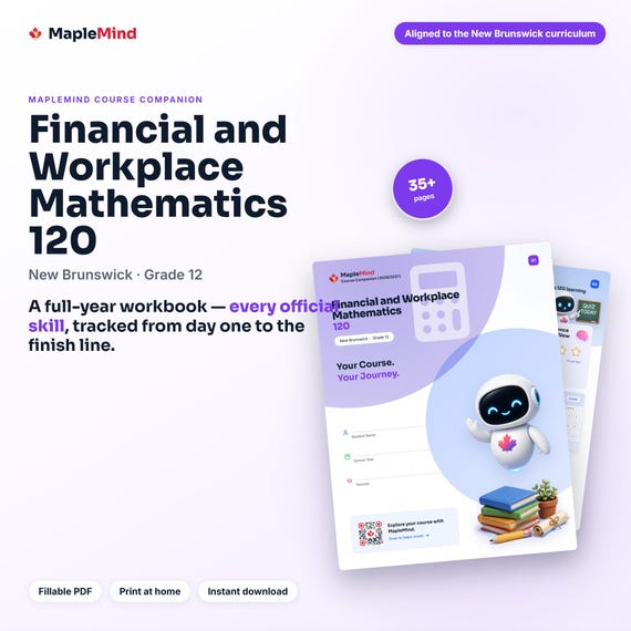 Financial and Workplace Mathematics 120 Course Companion — printable workbook and progress tracker for the Financial and Workplace Mathematics 120 curriculum