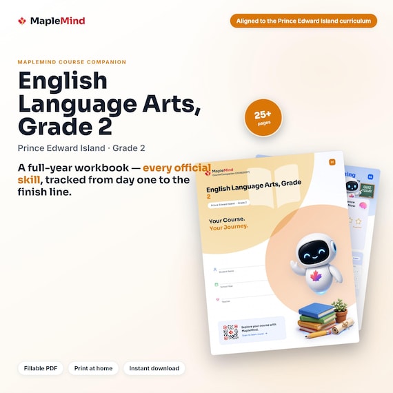English Language Arts, Grade 2 Course Companion — printable workbook and progress tracker for the English Language Arts, Grade 2 curriculum