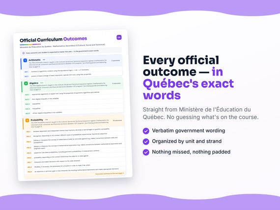 Parent dashboard and progress pages inside the Mathematics, Secondary 5 (Cultural, Social and Technical) workbook