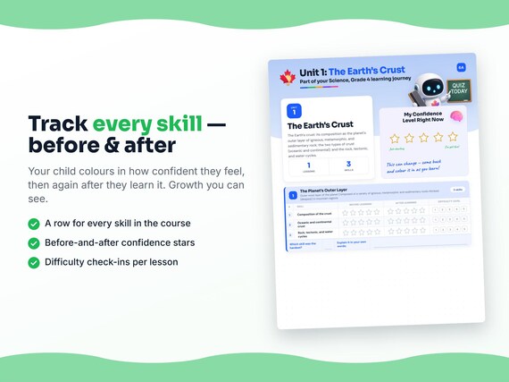 Unit reflection and certificate pages inside the Science, Grade 4 workbook