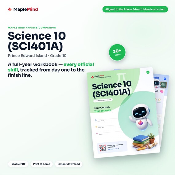 Science 10 (SCI401A) Course Companion — printable workbook and progress tracker for the Science 10 (SCI401A) curriculum