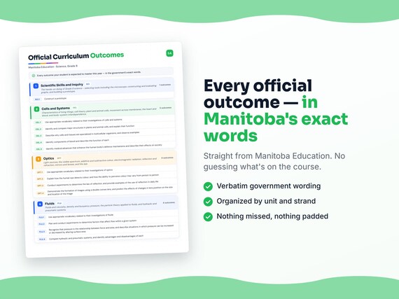 Parent dashboard and progress pages inside the Science, Grade 8 workbook