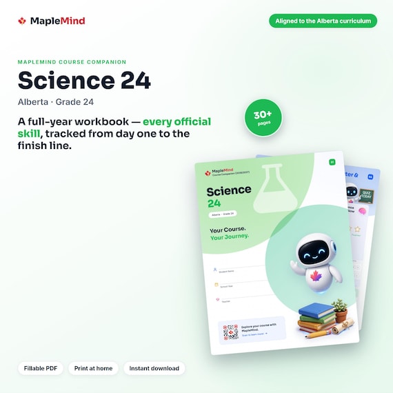 Science 24 Course Companion — printable workbook and progress tracker for the Science 24 curriculum