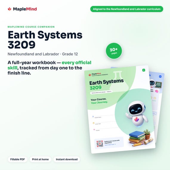 Earth Systems 3209 Course Companion — printable workbook and progress tracker for the Earth Systems 3209 curriculum