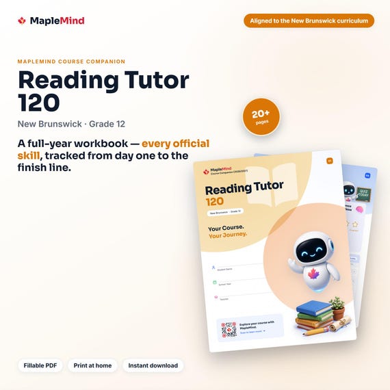 Reading Tutor 120 Course Companion — printable workbook and progress tracker for the Reading Tutor 120 curriculum