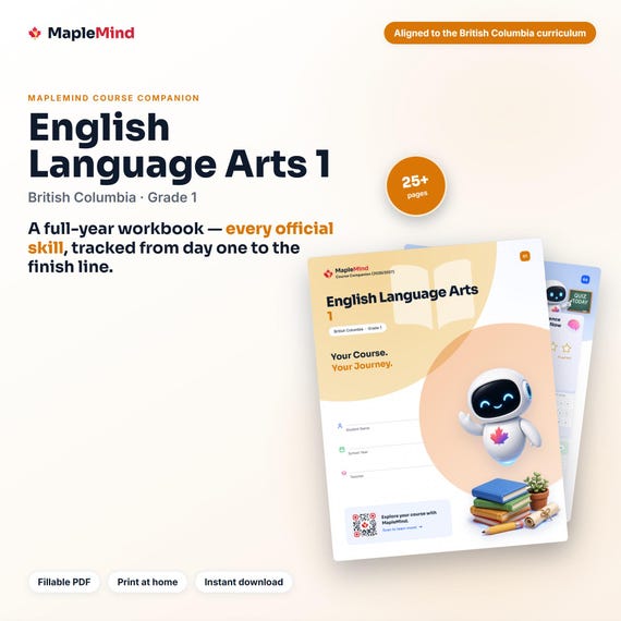 English Language Arts 1 Course Companion — printable workbook and progress tracker for the English Language Arts 1 curriculum
