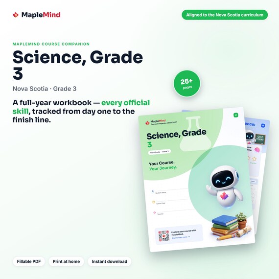 Science, Grade 3 Course Companion — printable workbook and progress tracker for the Science, Grade 3 curriculum