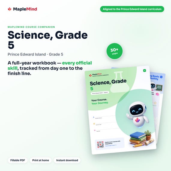 Science, Grade 5 Course Companion — printable workbook and progress tracker for the Science, Grade 5 curriculum