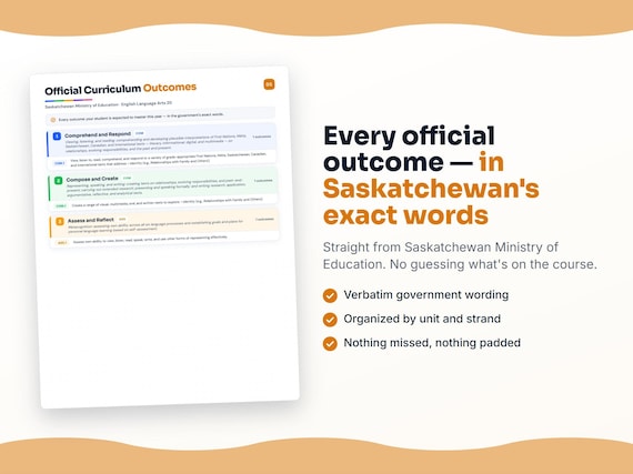 Parent dashboard and progress pages inside the English Language Arts 20 workbook