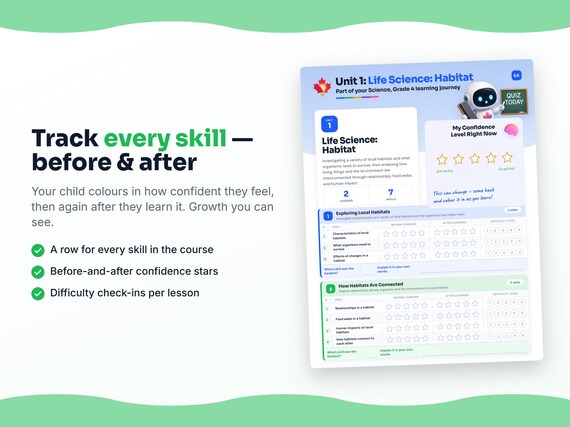 Unit reflection and certificate pages inside the Science, Grade 4 workbook