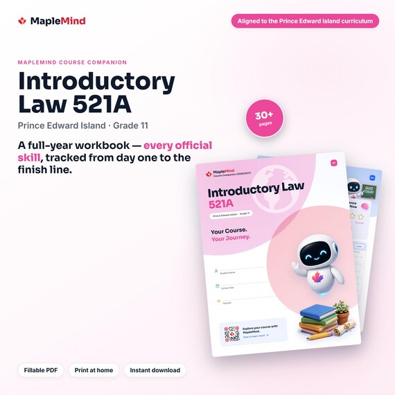 Introductory Law 521A Course Companion — printable workbook and progress tracker for the Introductory Law 521A curriculum