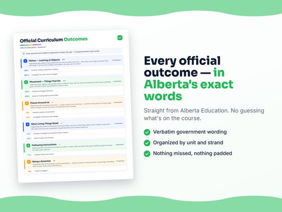 Parent dashboard and progress pages inside the Science 1 workbook