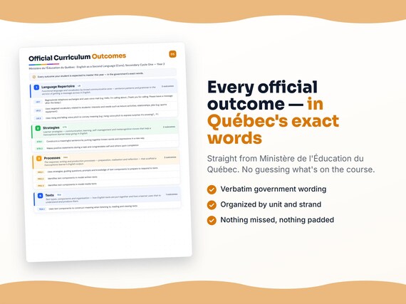 Parent dashboard and progress pages inside the English as a Second Language (Core), Secondary Cycle One — Year 2 workbook