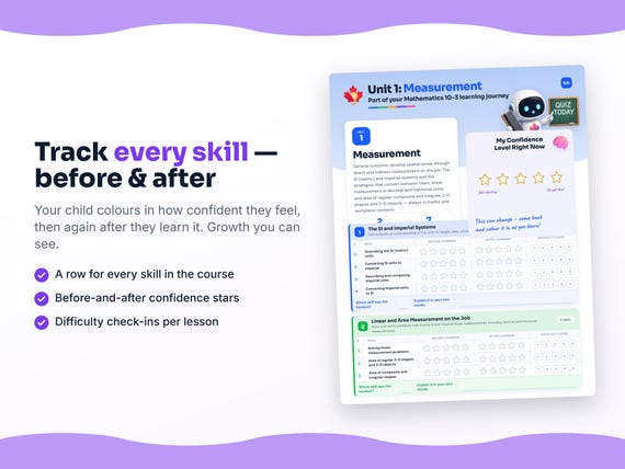 Unit reflection and certificate pages inside the Mathematics 10-3 workbook