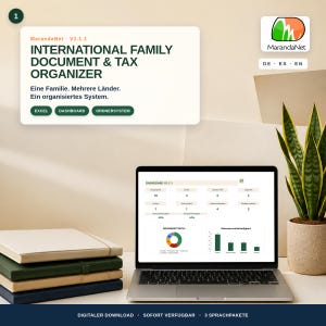 International Family Document & Tax Organizer | Multi-Country Excel System