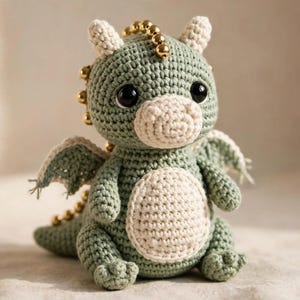 No-Sew Beaded Fidget Dragon Crochet Pattern | Sensory Dragon PDF