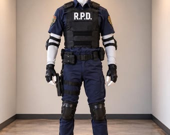RPD Tactical Costume | Resident Evil Cosplay Uniform with Vest, Belt, Gear