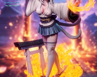 Kit de figura de resina a escala 1/6 de Koneko Toujou High School DxD, sin pintar.
