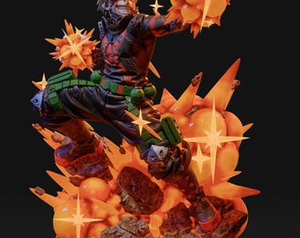 Katsuki Bakugo, My Hero Academia, Kit de figurine en résine à l'échelle 1:10, non peinte, Diorama d'explosion de 162 mm