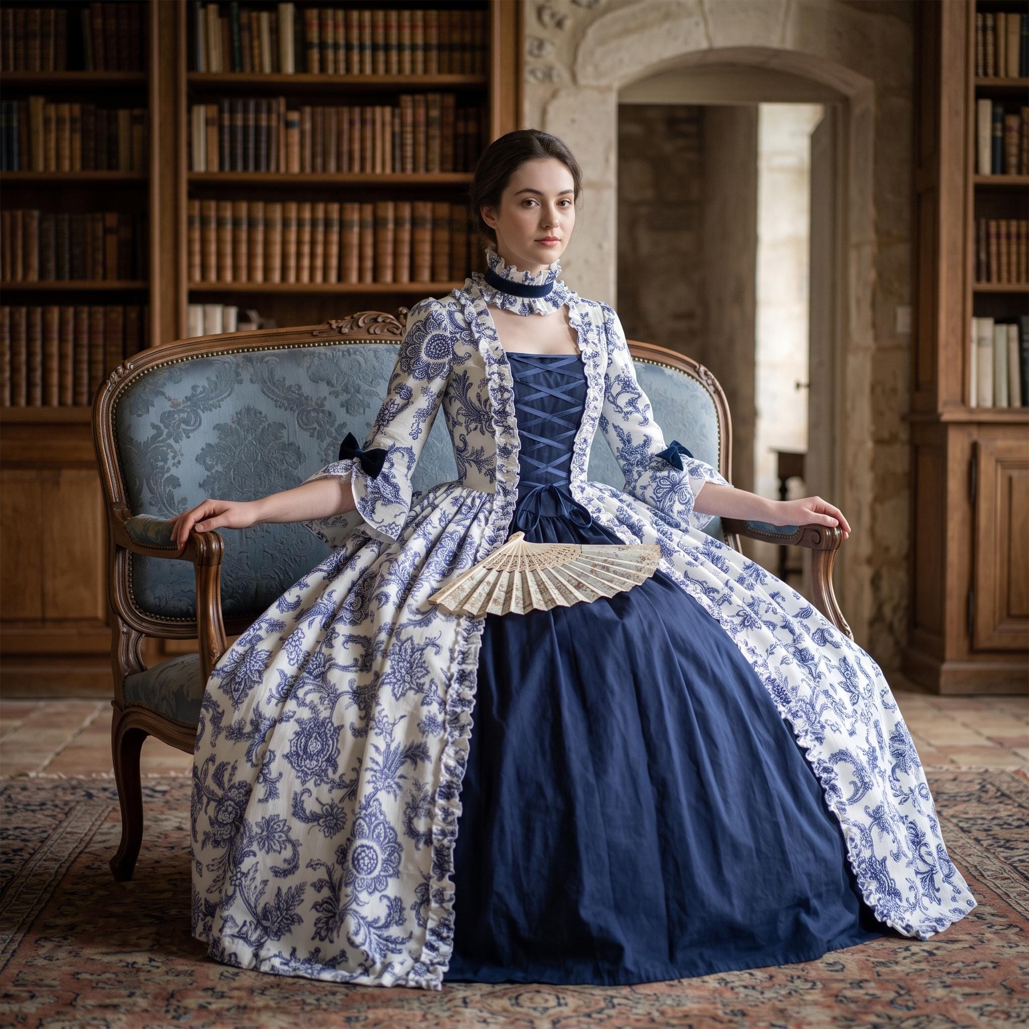 Blue 18th Century Dress
