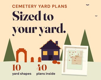 Halloween Graveyard Outdoor Decoration Yard Plan | 40 To-Scale Layout Guides (Digital Download)