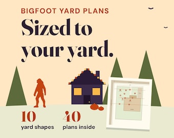 Cryptid Crossing Outdoor Halloween Yard Decor Plan | 40 To-Scale Maps (Digital Download)