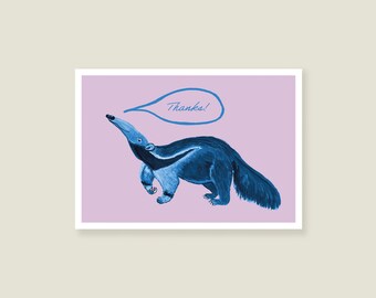 Thanks!  Anteater Greeting Card - Thank you Card