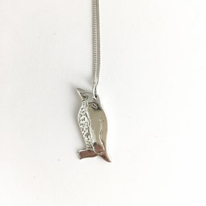 Penguin Power                                                                         - silver penguin necklace
