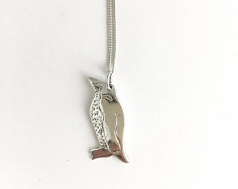 Penguin Power                                                                         - silver penguin necklace