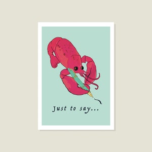 Just To Say.... Lobster Greeting Card