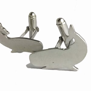 Moby                        -silver whale cufflinks