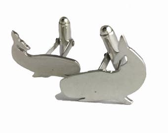 Moby                        -silver whale cufflinks