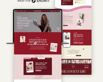 Showit Website Template for Coaches & Creators | Minimal Editorial Design (Instant Download)