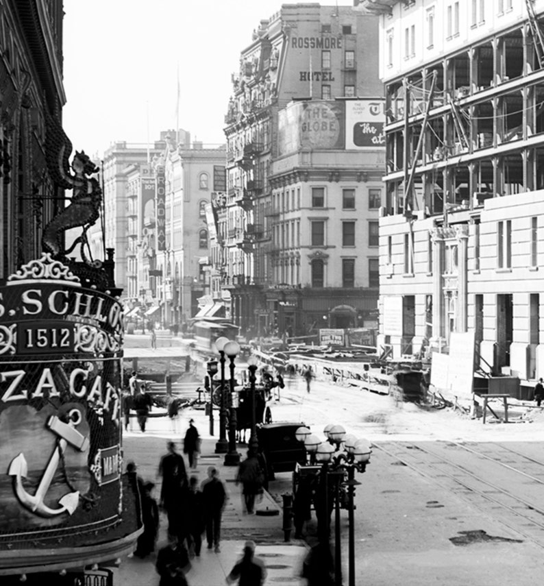 NYC c1904 Restored /& Enlarged Archival Photo Reprint Wall Decor Times Building Under Construction