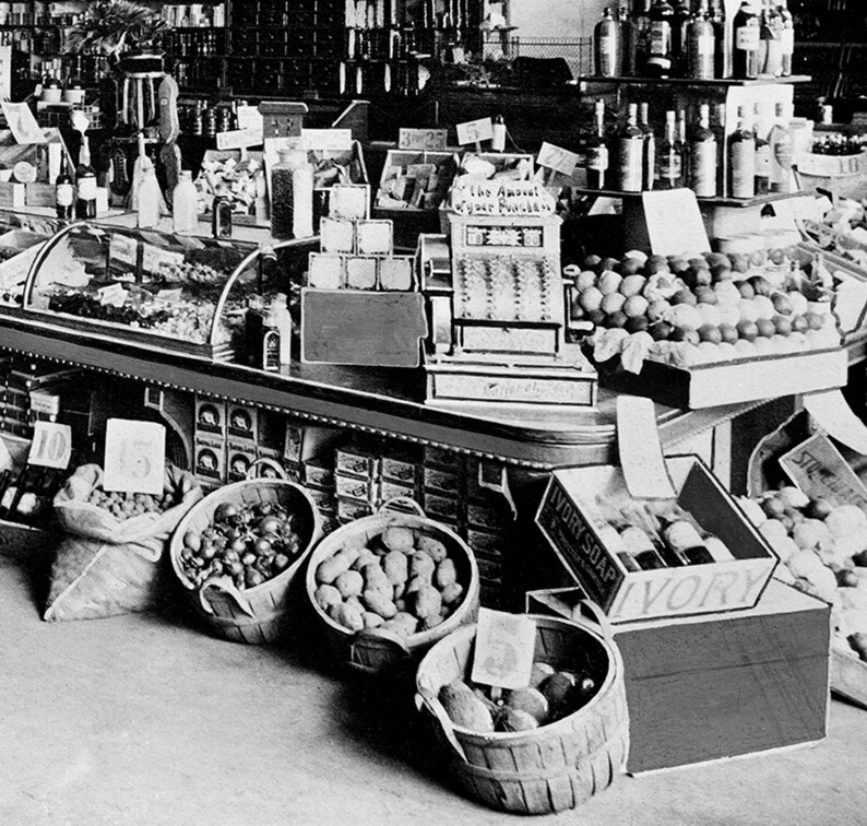 Grocery Store A.Moll St. Louis MO c1900 Restored Etsy