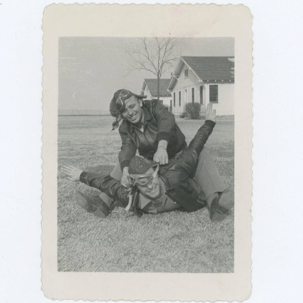 Crash Landing, c1940s: Vintage Photo Snapshot