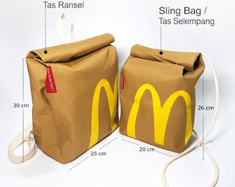 McDonald's-stil axelremsryggsäck | Vattentätt DuPont-tyg, koreansk design
