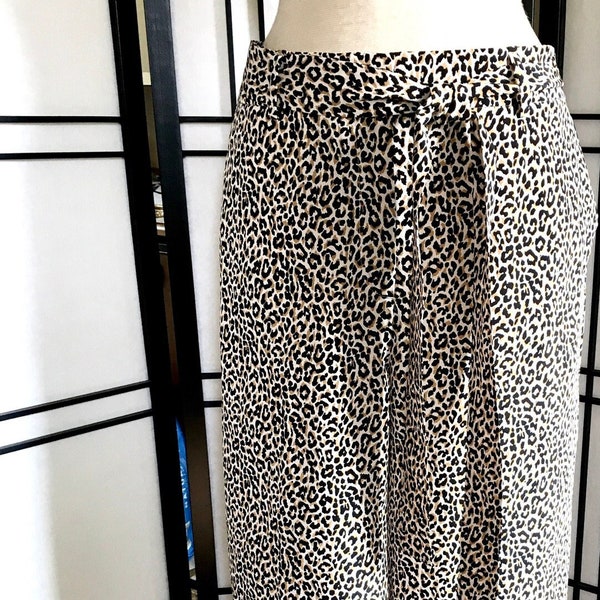 Silk Cropped Pants Leopard Print Pants NWT J Crew Pants