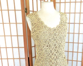 Vintage 60s Woven Raffia Dress Made in Italy Italian Dress