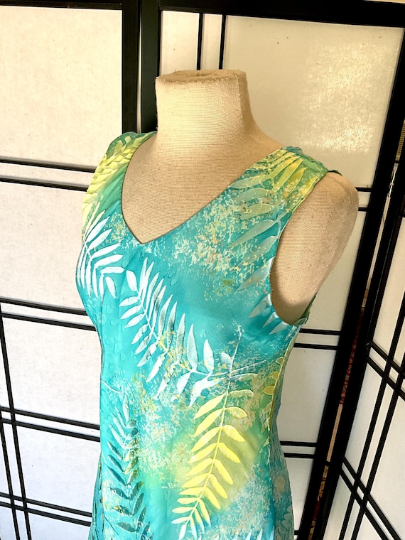 Vintage Silk Dress Tropical Floral Simply Silk