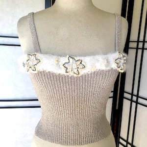 Vintage Tube Top Embellished with Flowers Colleen Toland of San Francisco