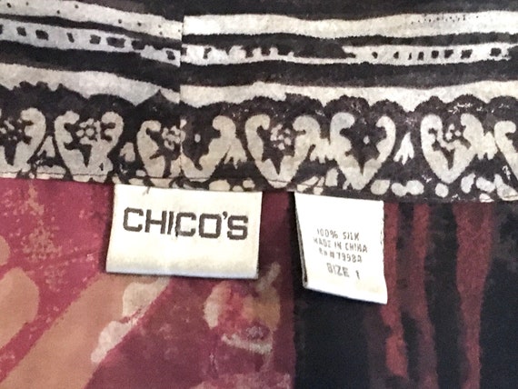 Chico’s Sheer Silk Jacket Ethnic Print Silk Jacket - image 6