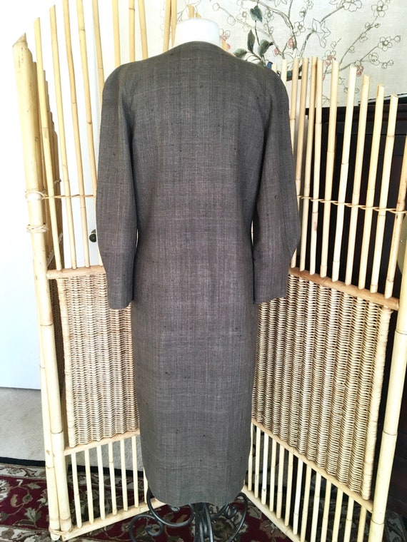 Vintage 60s Silk Coat Minimalist Silk Duster Coat… - image 5