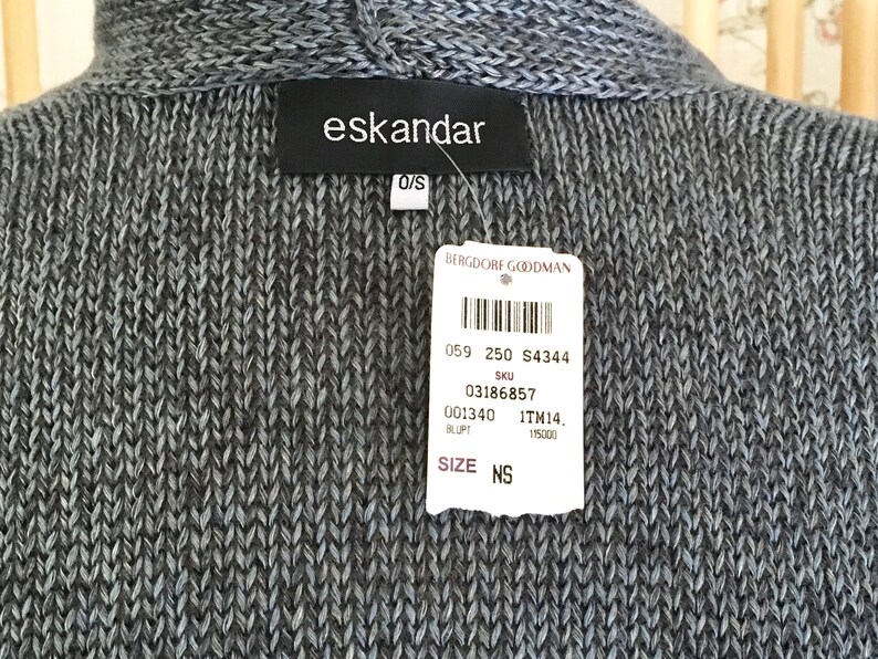 Vintage Eskander Cardigan Sweater Linen Knit Cardigan Sweater NWT image 9